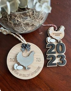 Year Chicken Year Ornament