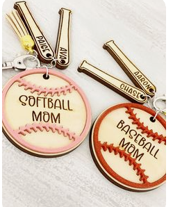 Baseball Softball keychain