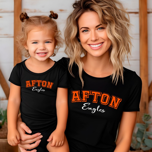 Block town Cursive mascot Shirt