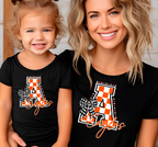 Checkered bow letter Shirt