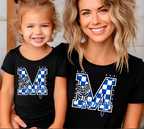Checkered bow letter Shirt