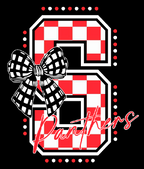 Checkered bow letter Shirt