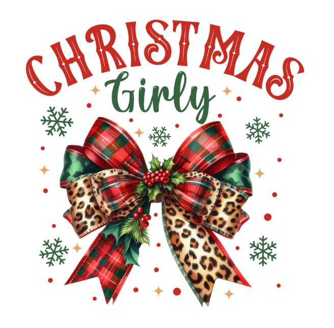 Christmas bow with prints