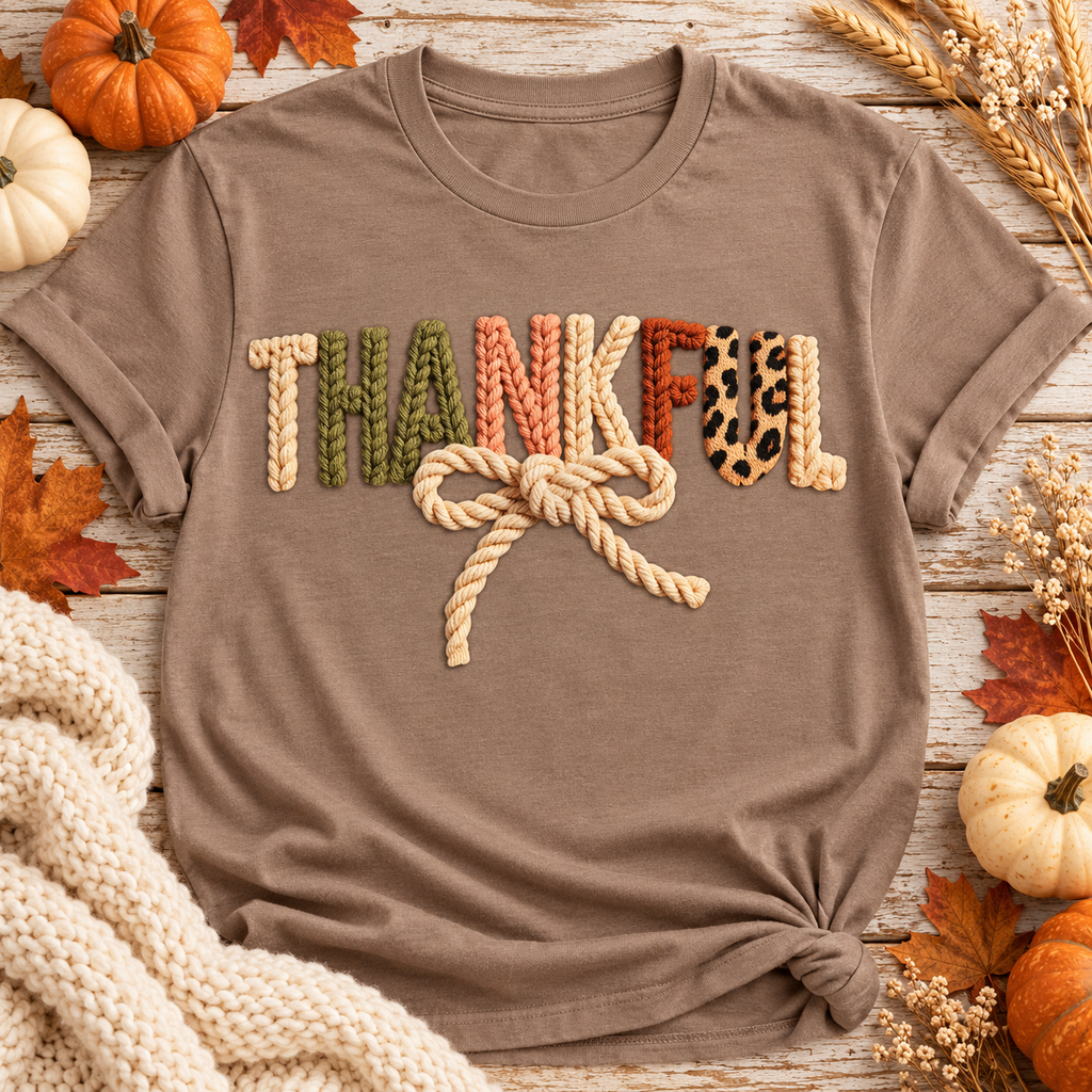 Thankful faux knit Shirts