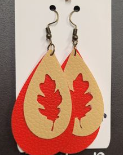 Leaf cutout earrings