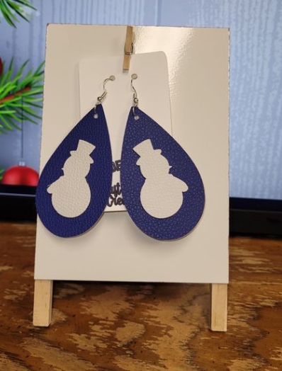 Snowman earrings