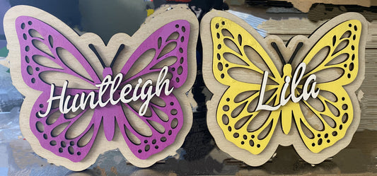 Easter butterfly nametags