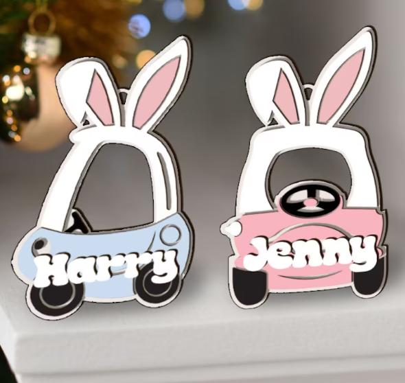 Easter car name tags