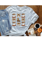 Fall ghosts boots bows shirt