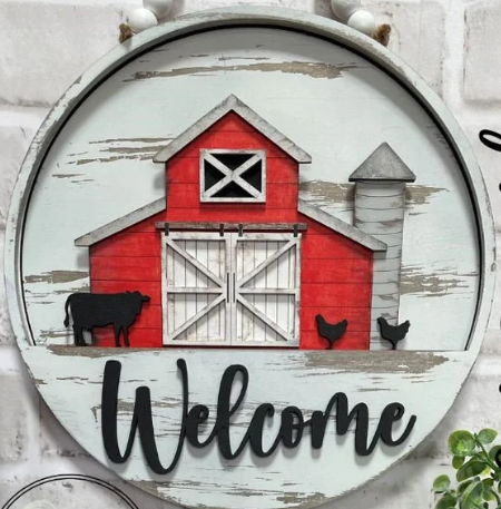 Barn Welcome sign