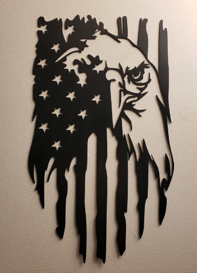 Distressed flag with eagle