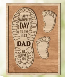 Father's Day shoe and foot prints