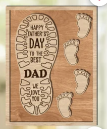 Father's Day shoe and foot prints