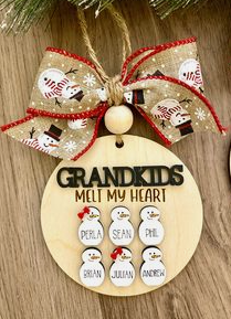 Grandkids melt my heart ornament