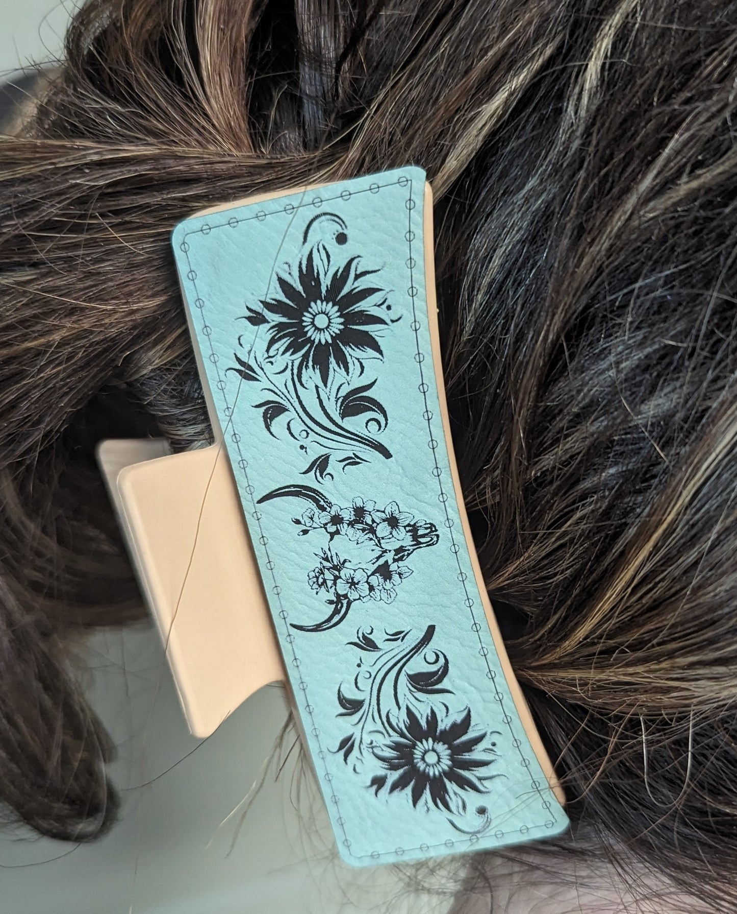 Turquoise boho clip