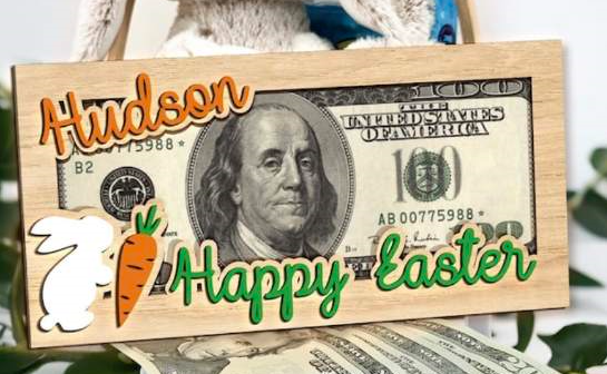 Happy Easter money holder