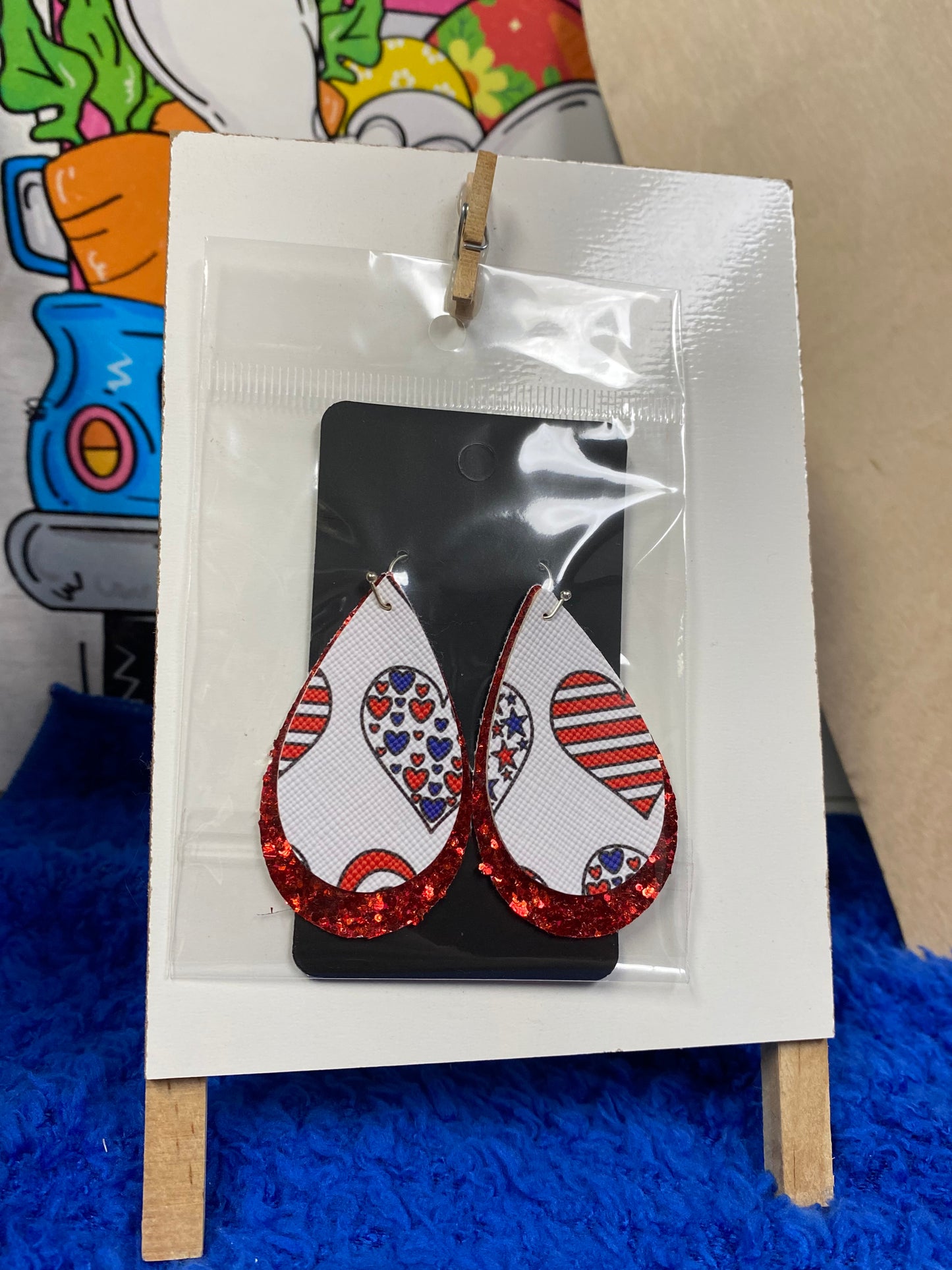 Red White Blue earrings