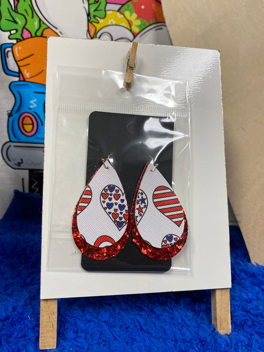 Red White Blue earrings