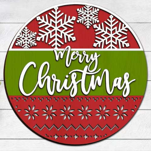 Merry Christmas with snowflakes