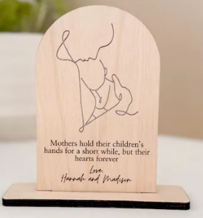 Mom and baby shelf sitter sign