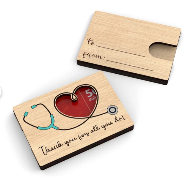 Nurse gift card holder