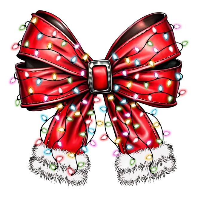 Santa bow with lights