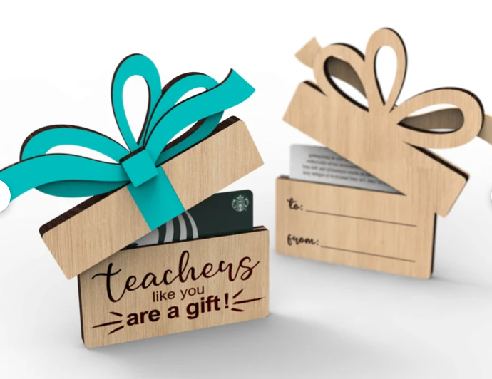 Teacher gift card holder