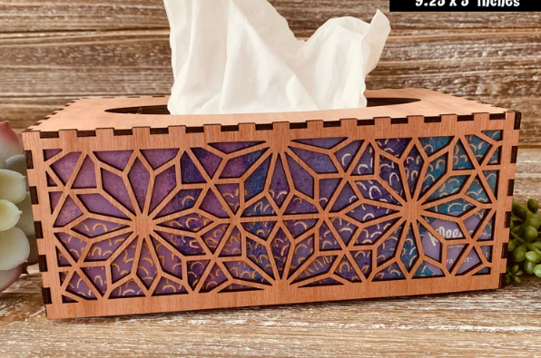 Rectangle tissue box cover