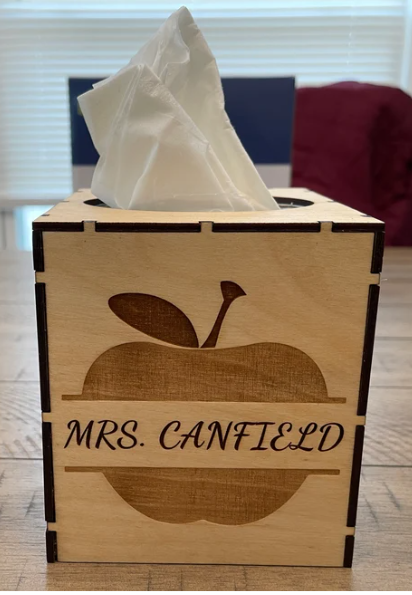 Apple tissue box cover