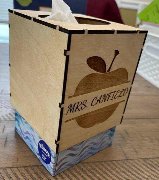 Apple tissue box cover