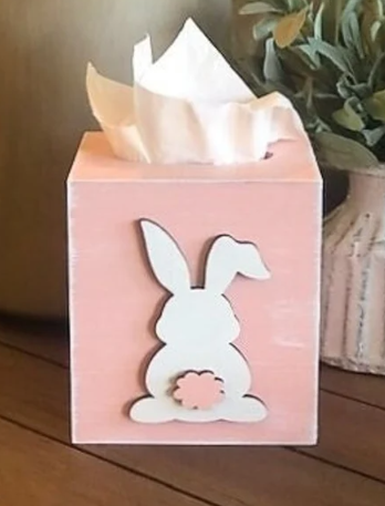 Bunny tissue box cover