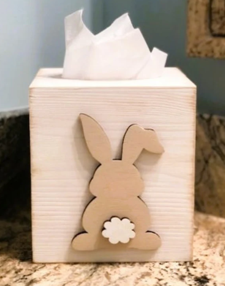 Bunny tissue box cover