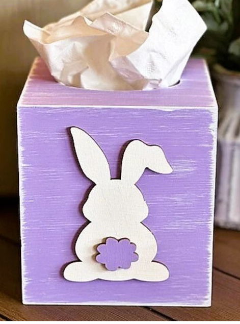 Bunny tissue box cover