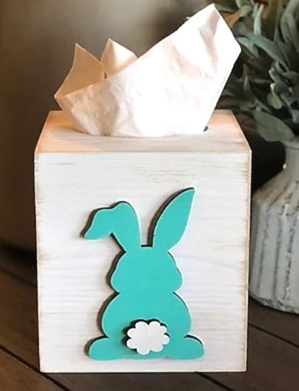 Bunny tissue box cover