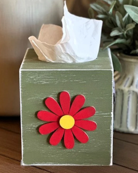 Daisy tissue box cover