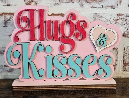 Hugs & Kisses shelf sitter