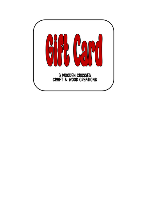 3 Wooden Crosses Craft & Wood Creations gift card