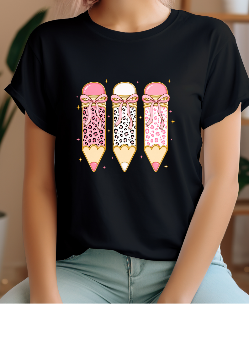 Leopard pink pencils Shirt