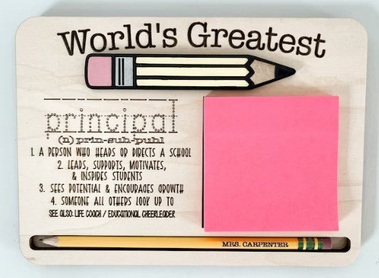 Sticky note holder "World's Greatest"