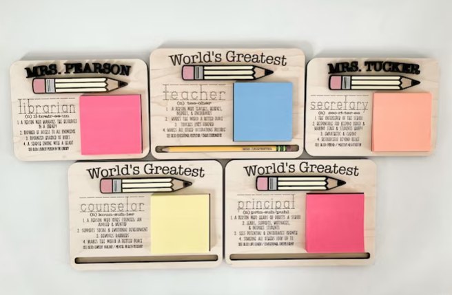 Sticky note holder "World's Greatest"