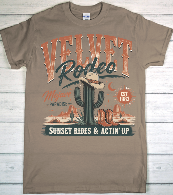 🌵 Velvet Rodeo – Western Graphic T-Shirt